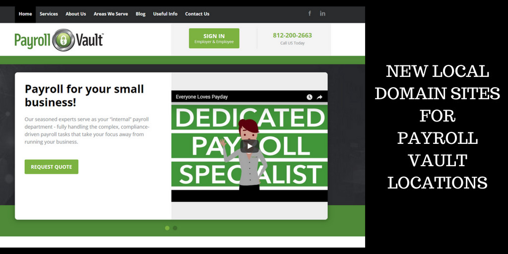 new local domain sites for payroll vault locations