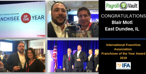 Congratulations Blair Motl, IFA's Franchisee of the Year Award 2018
